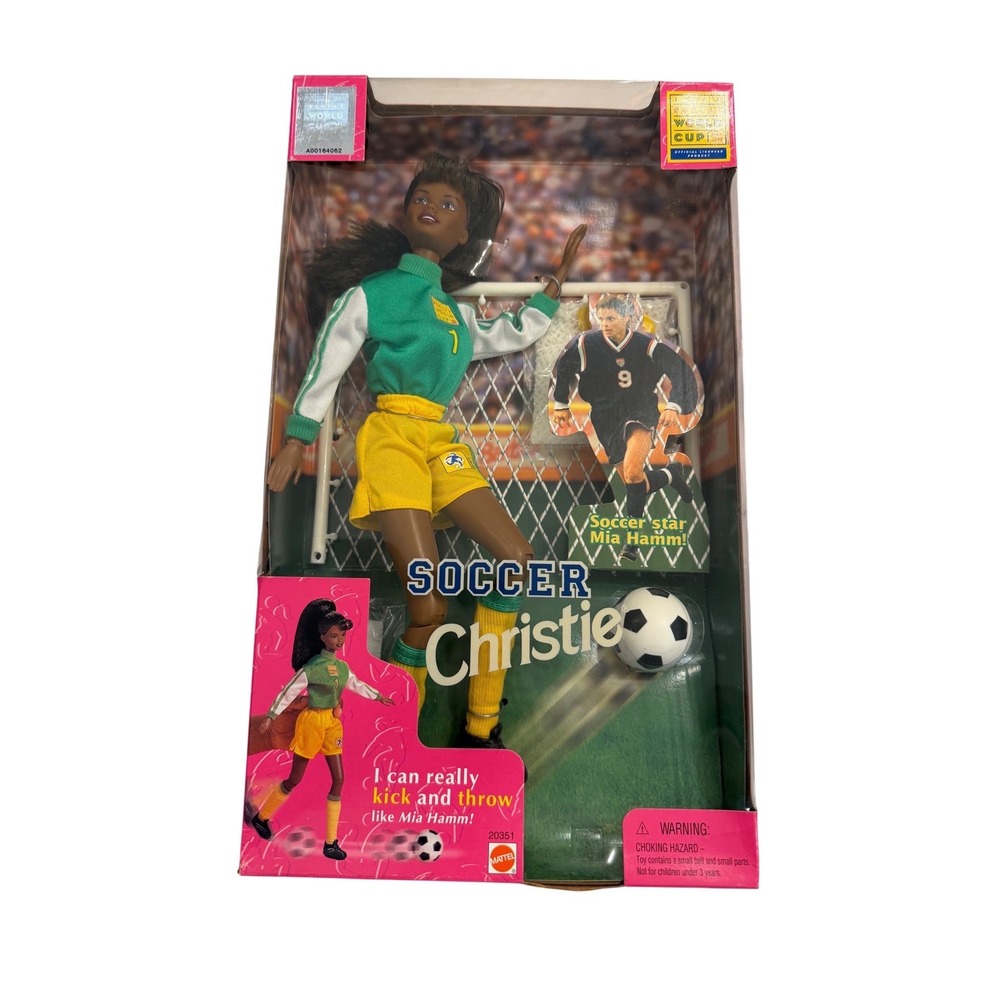 Vintage 1998 Mattel Soccer Christie Doll FIFA Women's World Cup 20351 Mia Hamm